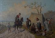 unknow artist Encampment of horse keepers china oil painting artist